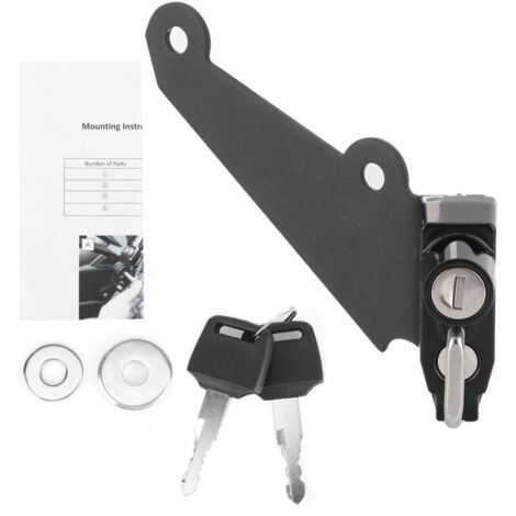 Eosnow Motorcycle Helmet Locking Kit with Mounting Seal and 2 Keys, Suitable for Kawasaki Z1000/Ninja 1000
