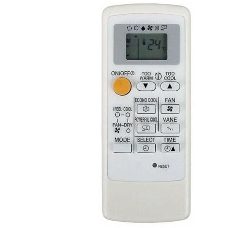 Cyslmuk – Universal remote control for Mitsubishi air conditioners – Powered by 2 AAA batteries – Compatible with MP04A, MP07A, MH08B, and MH12A – Dimensions: 14 x 5 cm