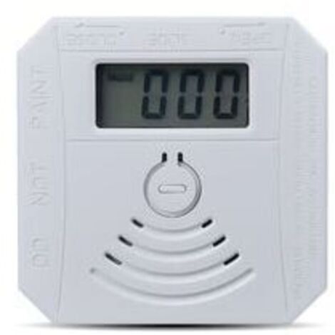 Gas Detector, Combined Carbon Monoxide Smoke Detector, Battery-Operated CO Smoke Detector with LED Display, Flashing Light, Audible Alarm, Audible Warning Pattern