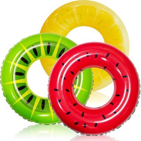 Inflatable Pool Floats with Sequins 32.5" / 82.55cm (3 Pack), Pool Float Tubes for Swimming Pool, Children, Adults, Beach and Outdoor Use