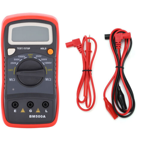 Eosnow BM500A 1000V LCD Resistance Tester, Digital Insulation Resistance Meter, Megohm Meter (1/4)