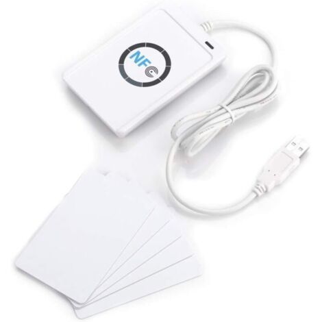 NFC RFID Reader, ACR122U Smart Card Reader, NFC RFID Smart Card Reader, ISO 14443A/B RFID Reader with Free Software, White