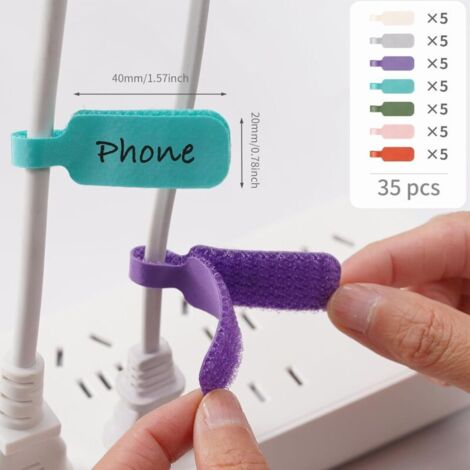 Power Cable Label Handwrite Cable Labels, Random Color, Large Size, for Organizing and Identifying ...