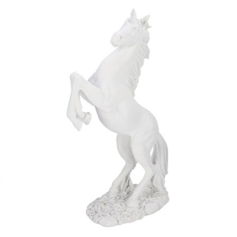 Eosnow Sculpture de cheval de Style européen, décoration de bureau à domicile, accessoires de photographie (blanc) (1/4)