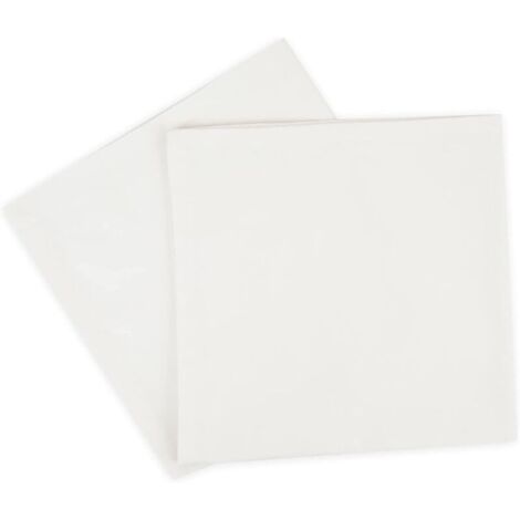 4-Piece Set - Oversized Cotton Napkins 45cm x 45cm (18in x 18in), White - Thick Fabric for Everyday Use