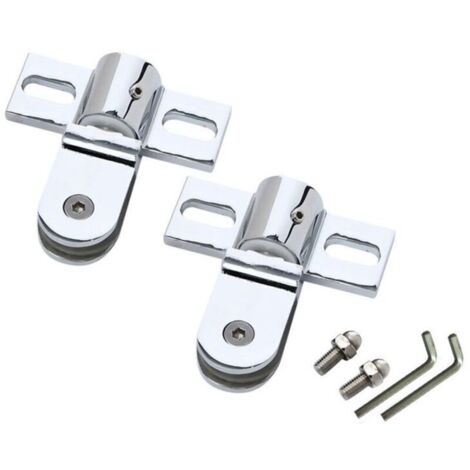 2pcs Swivel Hinge for Glass Shower Door, Stainless Steel, Shower Room Accessories, Glass Shower Door Swivel Hinge (1/4)