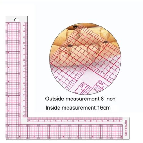 L Square Ruler Pattern Making Tailor's Ruler, L-Shaped Square Angle Ruler, Sewing Measurement Ruler ...