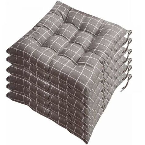 Set of 6 chair cushions 40x40 cm / 16 inches for restaurant, garden, kitchen.
