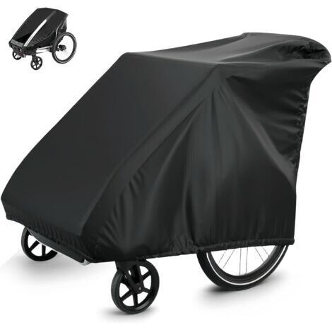 Foldable garage for bicycle trailer, universal bicycle trailer cover in 210D Oxford fabric, waterproof bicycle trailer cover with UV protection, cover accessories