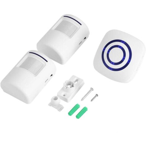 Eosnow Wireless Infrared Sensor, Motion Detector, Doorbell, Alarm, 2 Transmitters, 1 Receiver, EU (1/4)