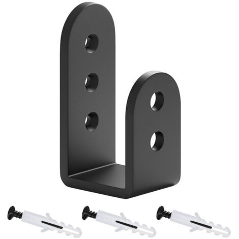 Set of 2 U-shaped door brackets, barricade door brackets, garage door brackets