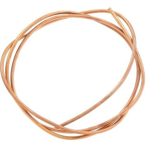 2m Copper Tube Hose, 6mm (OD), 5mm (ID) Copper Tube, Flexible C1100 T2 Copper Tube, for Air Conditioner Refrigerator, A