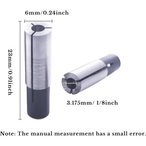 6mm to 3.175mm Accuracy Adapter Reducer Collet Engraving Bit Router ...