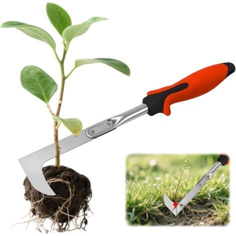 CCYKXA Stainless Steel Manual Weeding Knife, Durable Manganese Steel Hand Weeding Tool, Garden Scraper with Ergonomic Handle for Joints, Moss & Weeds