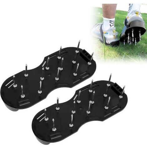 Lawn aeration spikes – 13 metal spikes – Adjustable size – Quick installation – For compacted soil and thatch