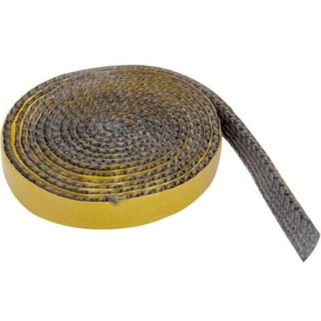 Fireplace Insert Gasket, Fireplace Sealing Gasket, Heat Resistant Sealing Gaskets, Self-Adhesive Braided Gaskets for Stoves, Fireplaces, Stove Pipes (2m x 15mm x 3mm)