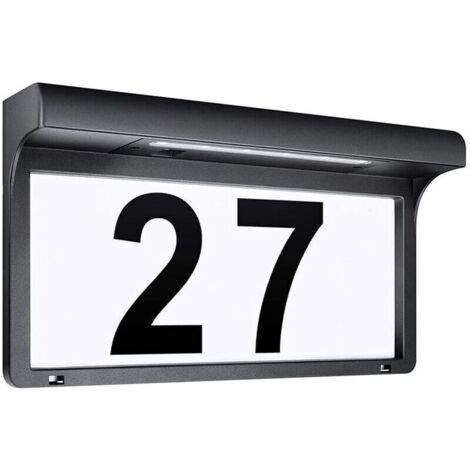 House Number, Solar LED Light, High-Quality Solar Powered Panel Outdoor Wall Light
