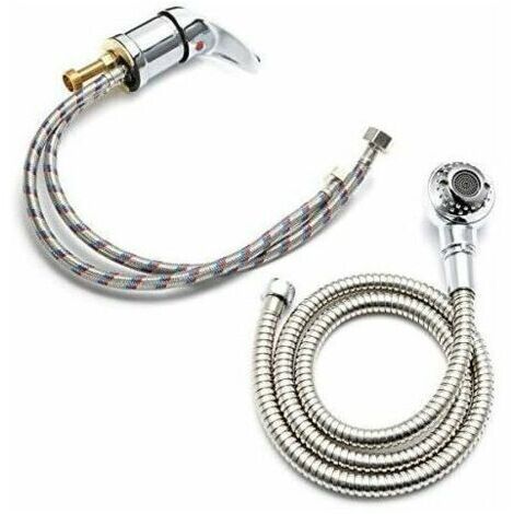 Set of mixer taps for hair salon, washbasin, shower head, (1/5)
