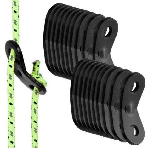 20PCS Rope Tensioners, Durable Non-Slip Rope Adjuster Hooks, Sturdy and Long-Lasting, Reinforces Tent Stability, for Tarp Tents, Hiking, Camping