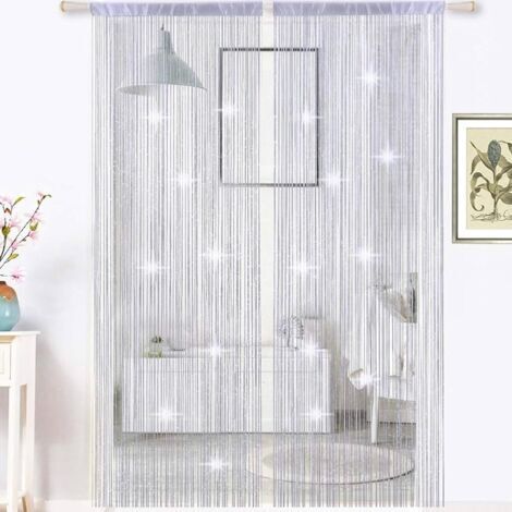 String Door Screen CCYKXA 2-Piece String Curtains, 100 x 200 cm, Flashing Beaded Curtain ...