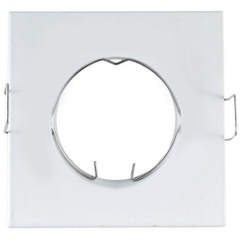 Recessed Square Spotlight Socket for White GU10 LED Spotlights 63mm