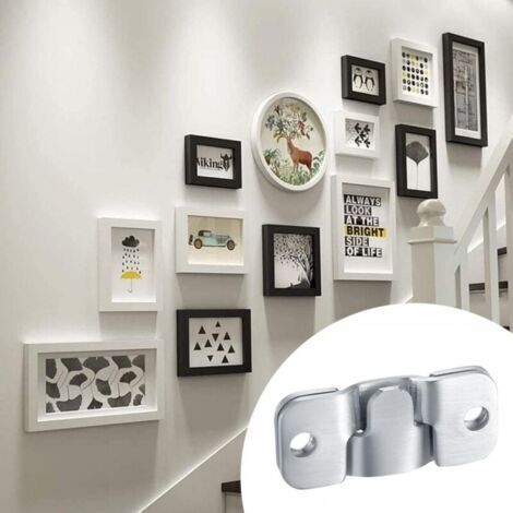 8PCS Concealed Recessed Mounting Brackets, Picture Frame Hooks, Wall ...