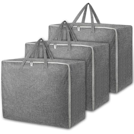 Set of 3 Storage Bags, Waterproof and Dustproof Covers for Clothes, Duvets, Bedding, Blankets, Large Capacity (1/5)