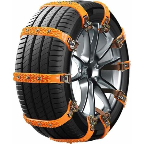Car Snow Socks, Universal Car Snow Socks, Car Snow Chains, Adjustable Anti-Slip Car Tire Belts, Winter Safety Accessory for Trucks and SUVs (10 Pieces)
