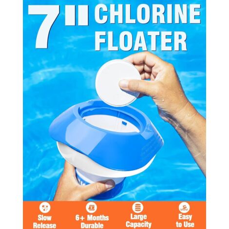 7-inch floating chlorine dispenser, chlorine diffuser for swimming pool ...