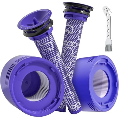 Replacement filter for Dyson V7 V8 SV10, with 2-position motor filter + 2 pre-filters, compatible with the Dyson V8 Animal Absolute Motorhead Fluffy SV10 cordless vacuum cleaner (1/5)