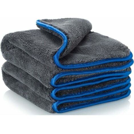 Microfiber Car Cloth, 500GSM Polishing Cloth, Microfiber Car Drying Cloth - Super Absorbent, Leaves No Water Stains, 40x40cm Blue, 2 pcs (1/5)