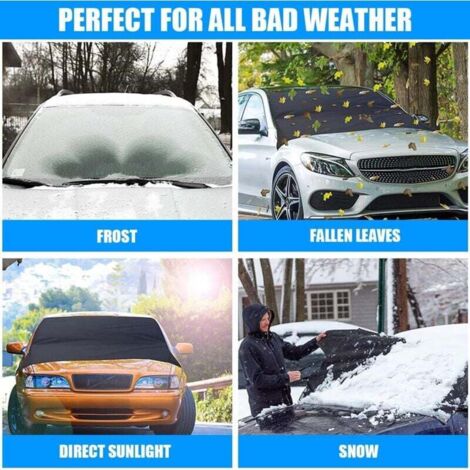 Car Windshield Cover, Winter Protective Cover for Vehicles, Protects