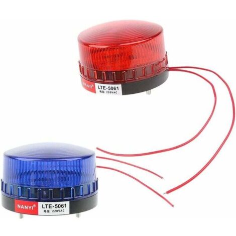 -2pcs Rotating Beacon 220V LED Warning Light Flashing Emergency Lighting Car (1/4)