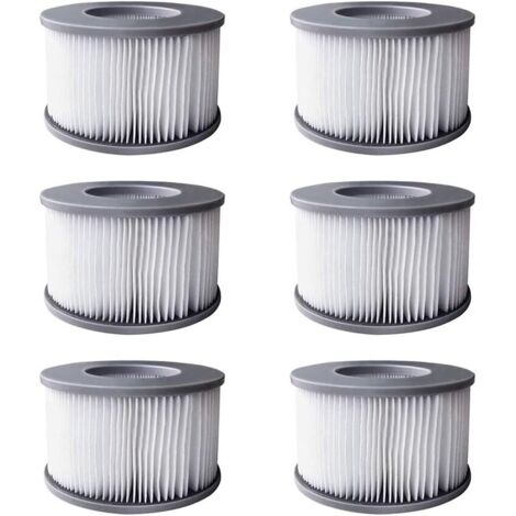 6pcs Hot Tub Filters for MSpa Inflatable Pools, Filter Cartridge Pump, Upgraded Version for MSPA and All Current Spas (1/5)