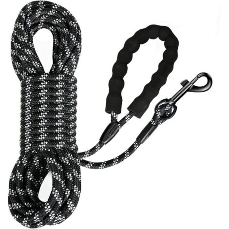 Dog Leash, Long Rope Dog Leash with Padded Handle for Small to Large Dogs, Black (5m) (1/5)