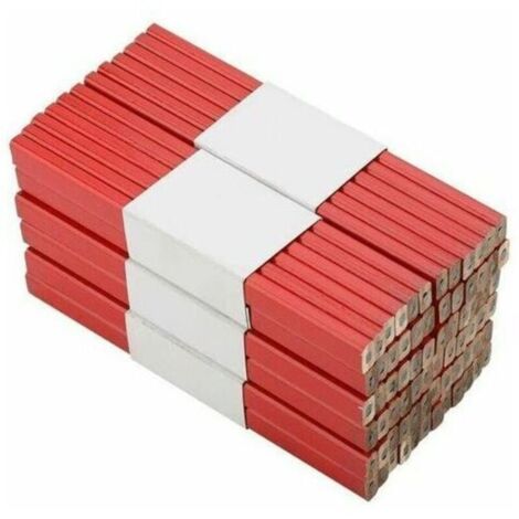 Carpenter's Pencils for Carpenters, Set of 72 Carpenter's Pencils, Joiner's Pencil, 17.5 x 1.3 x 0.7 cm, Red, 900 g (1/5)