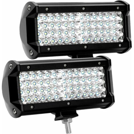 12V 300W 7-inch LED Work Light, 144W LED Car Spotlight, IP67 Waterproof, Flood Light, 27,000lm LED Fog Light, Work Lights for Car, Truck, Tractor, SUV, Boat (2 PCS) (1/5)