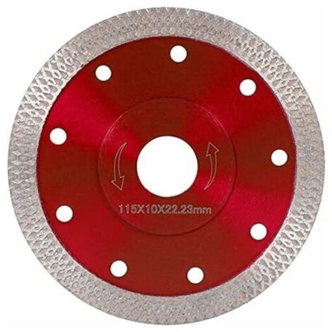 115mm diamond saw disc, super thin circular turbo disc for angle grinder, cutting porcelain, tile, granite, marble, ceramic, reinforced concrete, blue, 115mm (1/5)