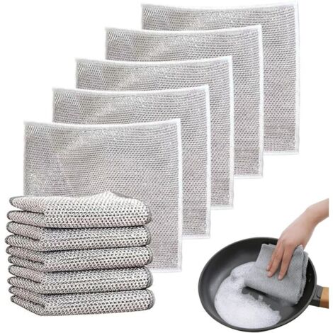 10-Piece Multifunctional Wire Dish Towel Set, Scratch-Resistant, Dish Towel, 20x20cm (1/5)