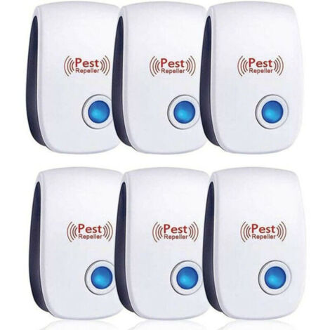 Ultrasonic Repellent, 6-Pack Ultrasonic Mouse Repellent, Effective Against Mice, Rats, Flies, Mosquitoes, Pests, Spiders, and Cockroaches, Safe and Non-Toxic (1/5)