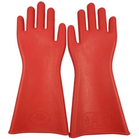 Electrically Insulated Rubber Gloves for High Voltage Electrician/Line Worker - Safety Protective Electrical Work Gloves