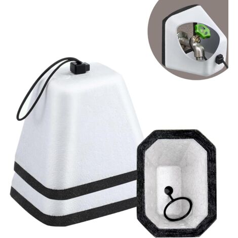 2-pack outdoor tap covers for winter, foam tap covers for outdoor garden use, frost-proof, easy to attach and install, tap frost protection, tap hood for tap (1/5)