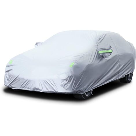 Car cover - Car tarpaulin - Car cover - Silver car cover (pack, 1 pc), reflective stripes / anti-scratch coating (1/5)