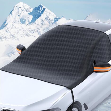 Car Winter Windshield Cover, Foldable Windshield Cover with 6 Small Magnets and Tension Straps, Windshield Protector 240110cm