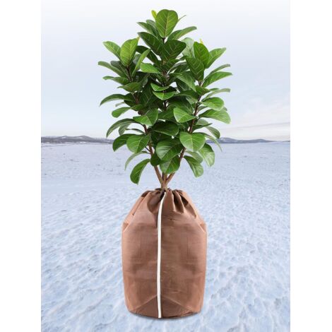 Thermal pot cover for outdoor plants (45x50 cm), winter protection for potted plants, pot cover with drawstring, frost protection for plant pots and plant containers. (1/5)