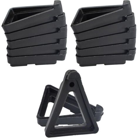Set of 24 invisible flower pot feet for triangular flower pots for indoor and outdoor use, terracotta flower pot supports for small and large flower pots (black)