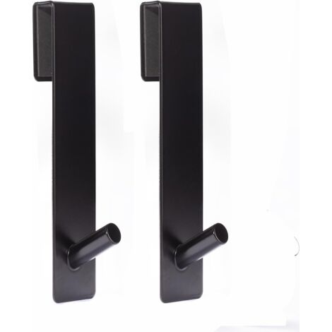 PCS Stainless Steel Shower Hooks, Bathroom Towel Rack, Stainless Steel Shower Wall Hooks, Towel Hooks, Kitchen Towel Holder, Black Coat Rack, No Drilling Required (1/5)