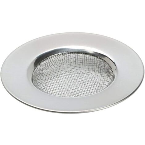 Shower Sink Strainer - Hair Catcher with Plug Hole - Kitchen Sink Stoppers - Stainless Steel Mesh Sink Drain Filter - 7.5 cm