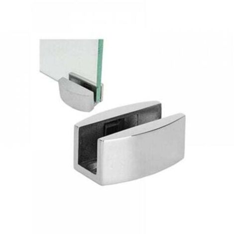 2-piece sliding glass door guides, stainless steel door floor roller guides with swing stop, suitable for glass doors 10-12 mm thick (1/4)