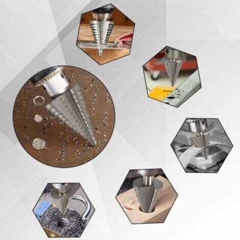 Step Drill Bit, Step Milling Cutter, Double Slotted Conical Milling ...